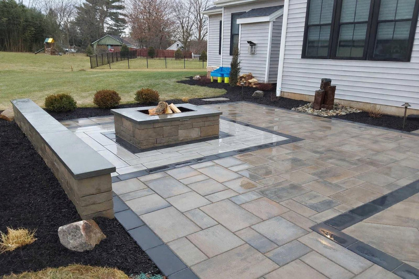 Concrete patio construction in Danbury, CT