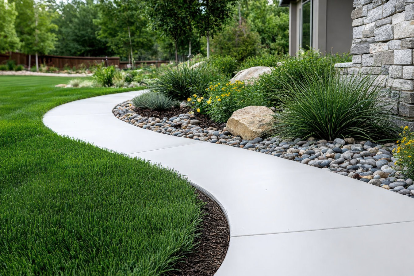 Concrete sidewalk building in Danbury, CT